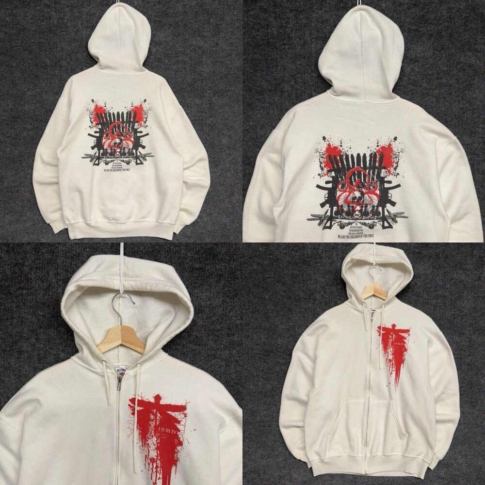 VTG Coheed and Cambria Zip Hoodie Large Amory Wars Dragonfly Band RARE HTF 2005